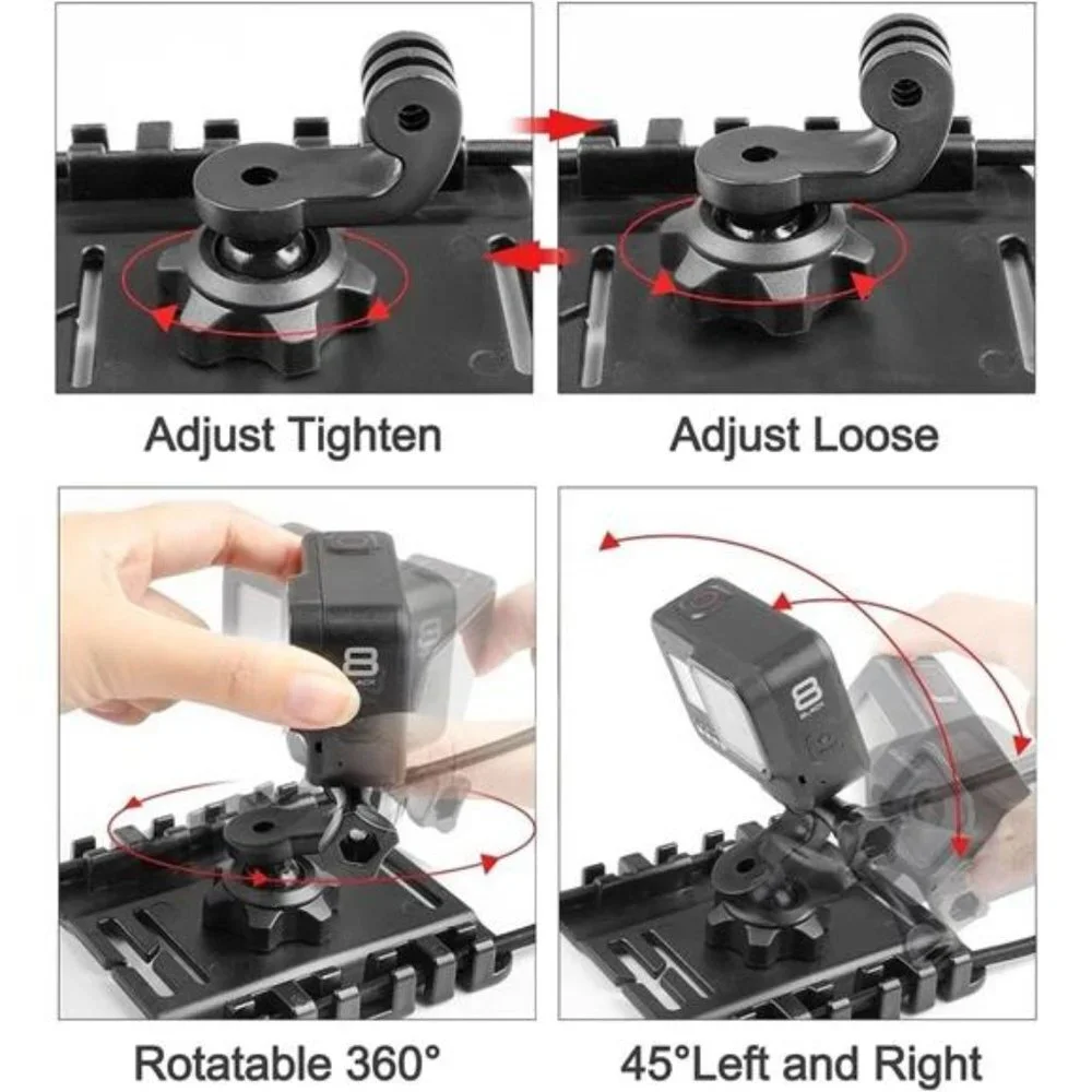 Fence Mount Clamp Tree Rope Buckle Compatible w/ GoPro AKASO DJI Action Camera
